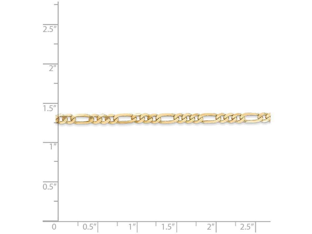 FJC Finejewelers 24 Inch 14k Yellow Gold 3.25mm Flat Figaro Chain Necklace