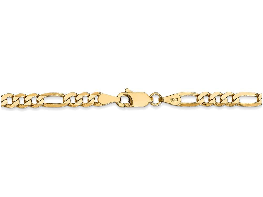FJC Finejewelers 8 Inch 14k Yellow Gold 4mm Flat Figaro Chain Bracelet