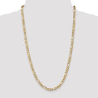 FJC Finejewelers 20 Inch 14k Yellow Gold 5.25mm Flat Figaro Chain Necklace