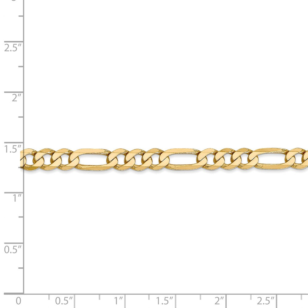 FJC Finejewelers 7 Inch 14k Yellow Gold 5.25mm Flat Figaro Chain Bracelet