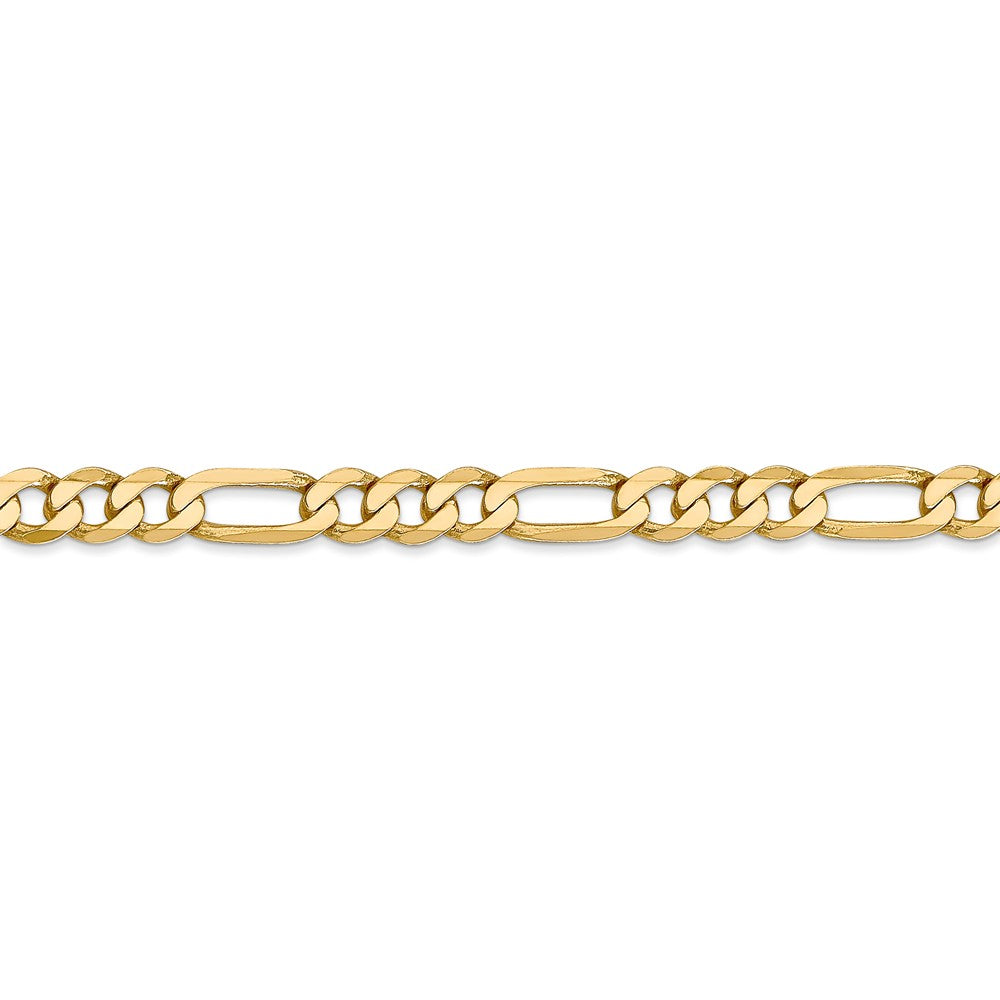 FJC Finejewelers 9 Inch 14k Yellow Gold 5.25mm Flat Figaro Chain Ankle Bracelet (Smaller Ankles)