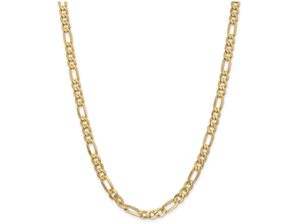 FJC Finejewelers 9 Inch 14k Yellow Gold 6.25mm Flat Figaro Chain Ankle Bracelet (Smaller Ankles)