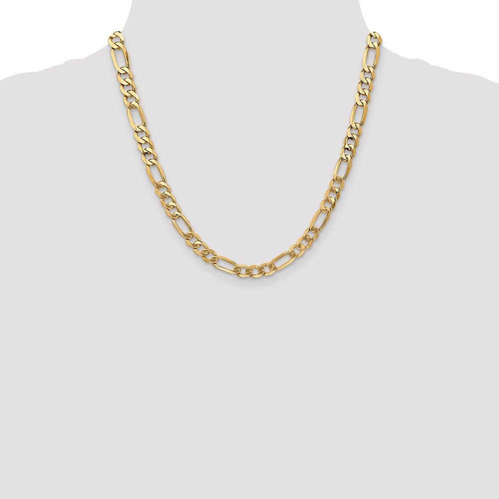 FJC Finejewelers 20 Inch 14k 7mm Flat Figaro Chain Necklace