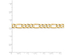 FJC Finejewelers 9 Inch 14k Yellow Gold 7mm Flat Figaro Chain Ankle Bracelet (Smaller Ankles)
