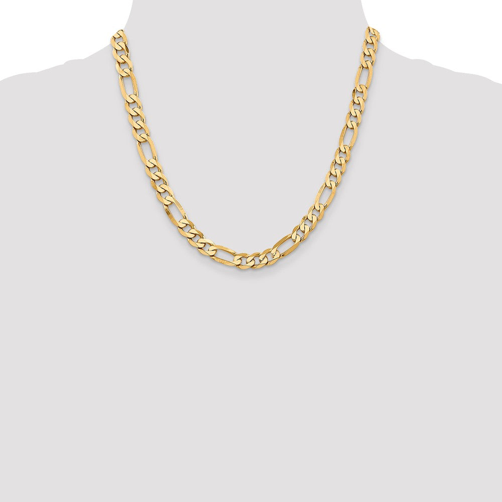 FJC Finejewelers 20 Inch 14k 7.5mm Flat Figaro Chain Necklace