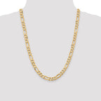 FJC Finejewelers 24 Inch 14k 7.5mm Flat Figaro Chain Necklace