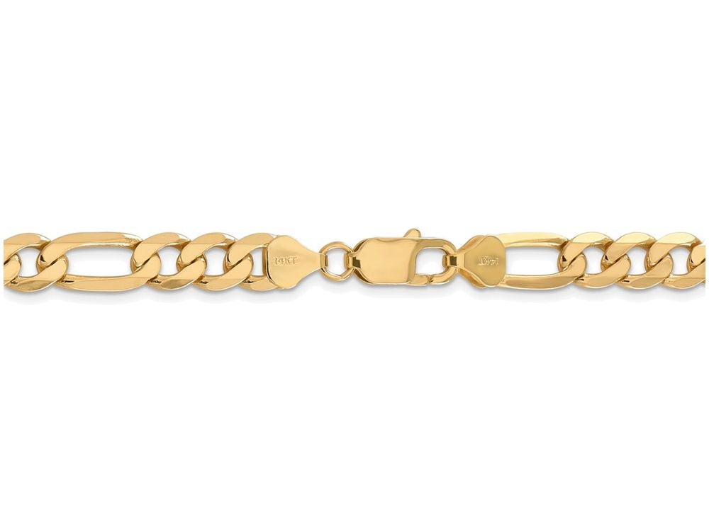 FJC Finejewelers 8 Inch 14k Yellow Gold 7.5mm Flat Figaro Chain Bracelet