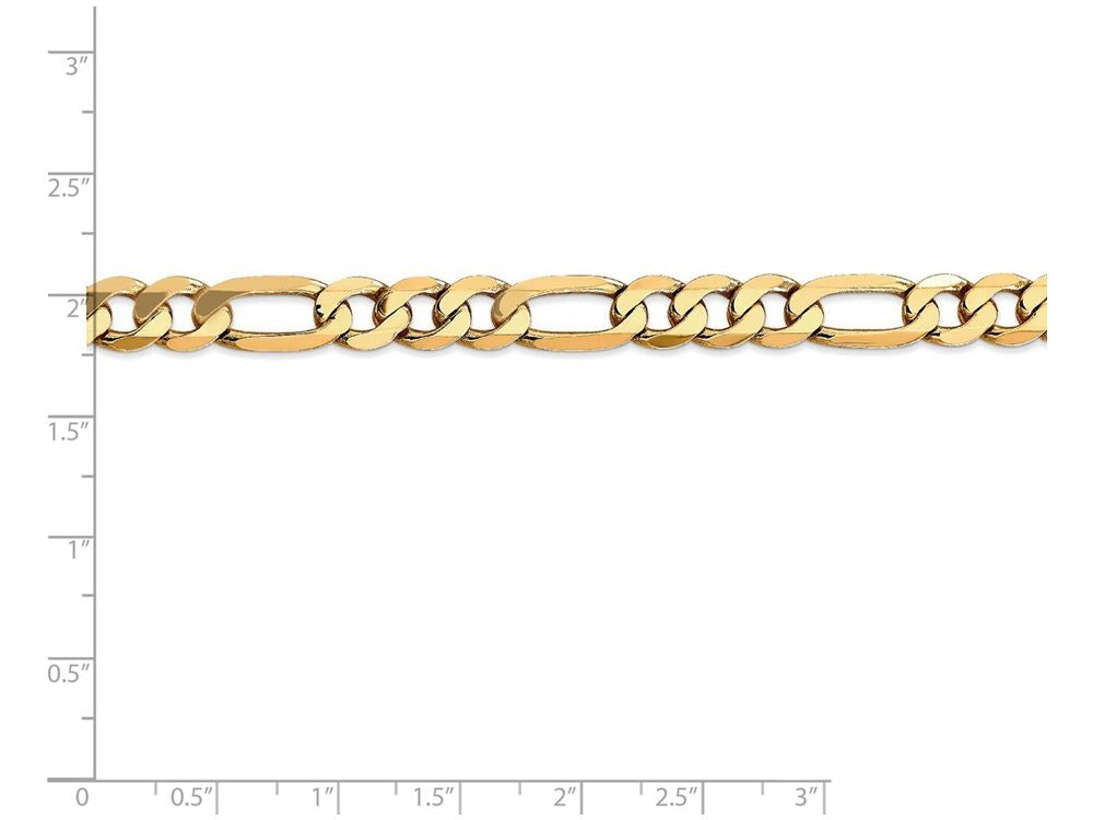 FJC Finejewelers 8 Inch 14k Yellow Gold 7.5mm Flat Figaro Chain Bracelet