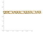 FJC Finejewelers 9 Inch 14k Yellow Gold 7.5mm Flat Figaro Chain Ankle Bracelet (Smaller Ankles)