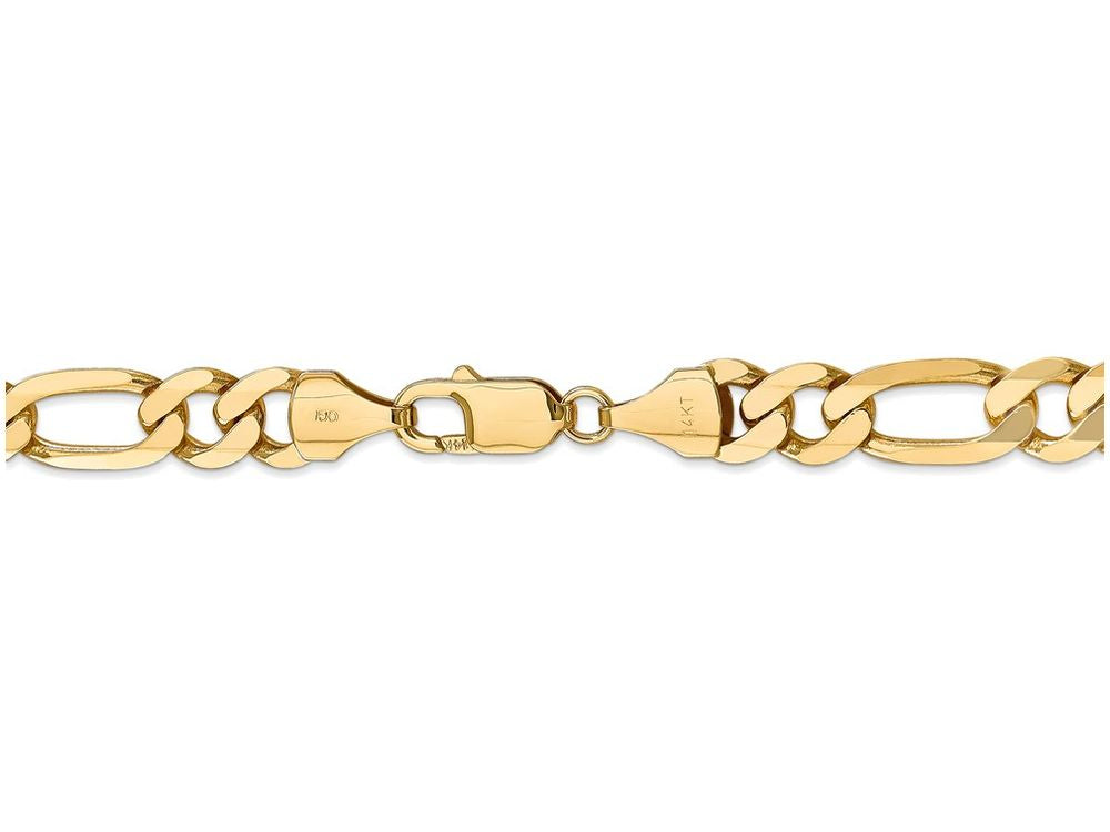 FJC Finejewelers 9 Inch 14k Yellow Gold 8.75mm Flat Figaro Chain Ankle Bracelet (Smaller Ankles)