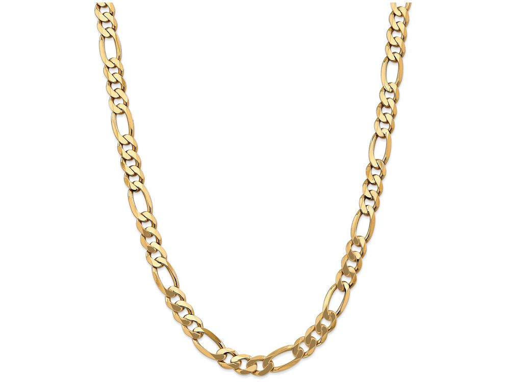 FJC Finejewelers 9 Inch 14k Yellow Gold 8.75mm Flat Figaro Chain Ankle Bracelet (Smaller Ankles)