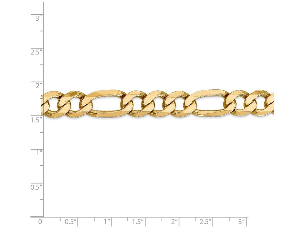FJC Finejewelers 8 Inch 14k Yellow Gold 10mm Flat Figaro Chain Bracelet