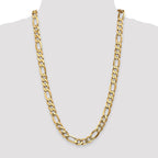 FJC Finejewelers 9 Inch 14k 10mm Flat Figaro Chain Ankle Bracelet (Smaller Ankles)