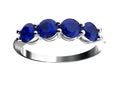 FJC Finejewelers 10 kt White Gold 4mm Created Blue Sapphire 4 Stone Band Ring