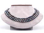 Finejewelers 60 inch Black(dyed)  Fresh Water Cultured Pearl Rope 7-8 mm each