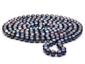 Finejewelers 60 inch Black(dyed)  Fresh Water Cultured Pearl Rope 7-8 mm each