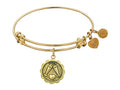 Angelica Collection Antique Yellow Stipple Finish Brass cheers Expandable Bangle