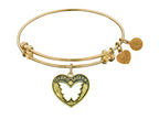 Angelica Collection Antique Yellow Smooth Finish Brass Grand Mother Expandable Bangle