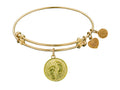 Angelica Collection Non-antique Yellow Stipple Finish Brass barefoot In The Sand Expandable Bangle