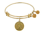 Angelica Collection Antique Yellow Stipple Finish Brass Female Expandable Bangle