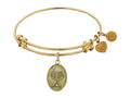 Angelica Collection Antique Yellow Stipple Finish Brass tennis Expandable Bangle