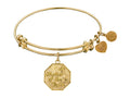 Angelica Collection Non-antique Yellow Stipple Finish Brass mother Of The Bride Expandable Bangle
