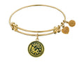 Angelica Collection Antique Yellow Smooth Finish Brass virgo-august Expandable Bangle