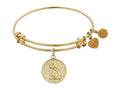 Angelica Collection Non-antique Yellow Stipple Finish Brass dog Expandable Bangle