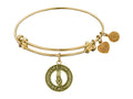 Angelica Collection Antique Yellow Stipple Finish Brass life's A Beach Expandable Bangle