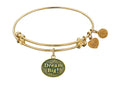 Angelica Collection Antique Yellow Stipple Finish Brass dream Big! Expandable Bangle