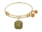 Angelica Collection Antique Yellow Stipple Finish Brass affluence And Unity Expandable Bangle