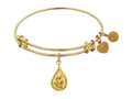 Angelica Collection Non-antique Yellow Stipple Finish Brass water Expandable Bangle