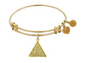 Angelica Collection Non-antique Yellow Stipple Finish Brass fire Expandable Bangle