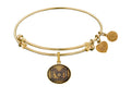 Angelica Collection Brass with Yellow Finish Proud Sister U.S. Air Force Expandable Bangle