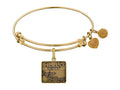 Angelica Collection Brass with Yellow Finish Friends Regina Phalange Expandable Bangle