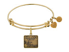 Angelica Collection Brass with Yellow Finish Friends Regina Phalange Expandable Bangle