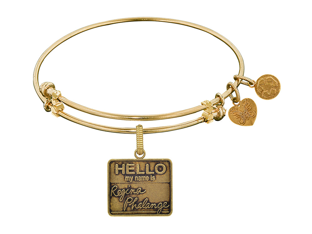 Angelica Collection Brass with Yellow Finish Friends Regina Phalange Expandable Bangle