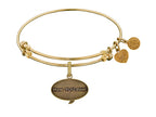 Angelica Collection Brass with Yellow Finish Friends How You Doing Expandable Bangle