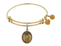 Angelica Collection Brass with Yellow Finish Friends Smelly Cat Expandable Bangle