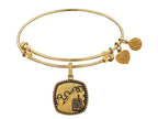 Angelica Collection Brass with Yellow Finish U.S. Army Silhouette Expandable Bangle