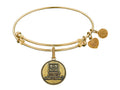 Angelica Collection Brass with Yellow Finish U.S. Army Strong Round Expandable Bangle