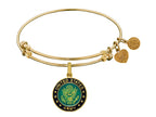 Angelica Collection Brass with Yellow Finish U.S. Army Enamel Symbol Expandable Bangle
