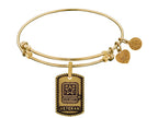 Angelica Collection Brass with Yellow Finish U.S. Army Veteran Expandable Bangle