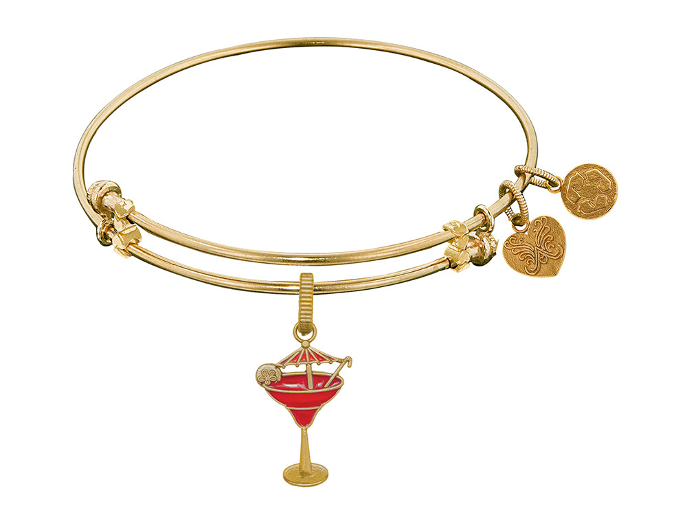 Brass With Yellow Finish Enamel Umbrella Drink Charm For Angelica Collection Bangle