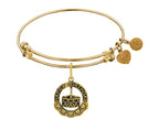 Brass With Yellow Finish Happy Birthday Charm For Angelica Collection Bangle