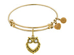 Brass With Yellow Finish Owl Angelica Collection Bangle For Angelica Collection Bangle