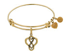Brass With Yellow Eternal Love Heart Charm For Angelica Collection Bangle