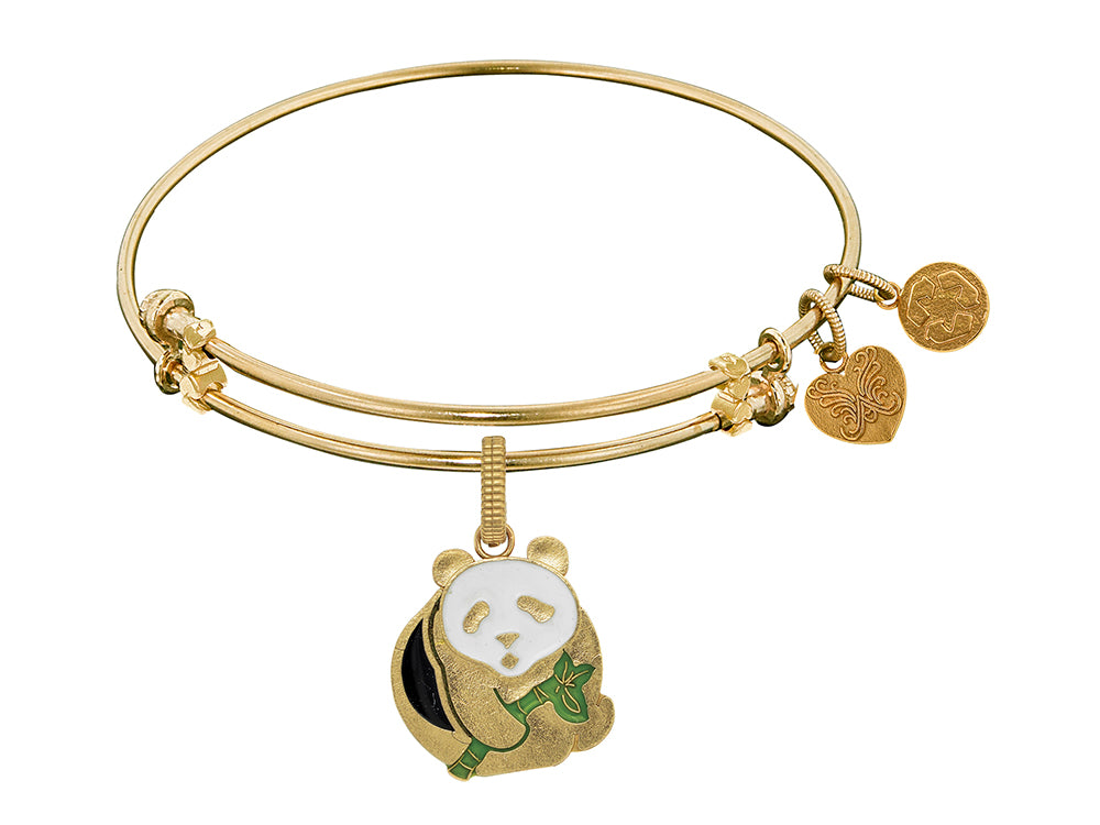 Brass With Yellow Panda Charm Charm For Angelica Collection Bangle
