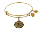 Brass With Yellow Ocean City Charm Angelica Collection Bangle