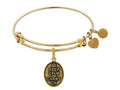 Brass With Yellow Keep Calm Charm For Angelica Collection Bangle